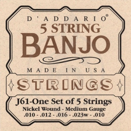 Струны для банджо D'ADDARIO J61